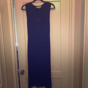 Mid-calf black dress